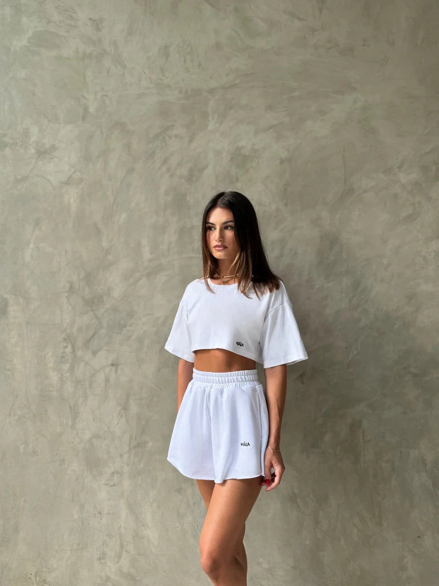 MAIA THE LABEL ALYX CROPPED COTTON TEE