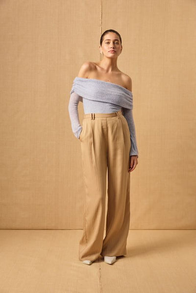 MON RENN BAHIA PINSTRIPE PANT SUNBAKED
