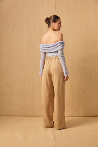 MON RENN BAHIA PINSTRIPE PANT SUNBAKED