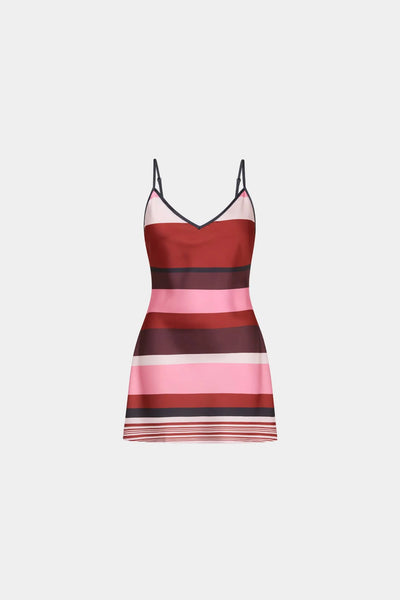 BIAS MINI DRESS FUCHSIA STRIPE