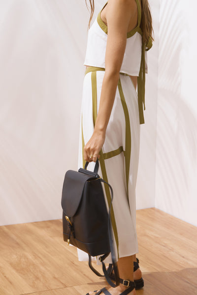 Sancia Camille A-line skirt White/Avocado