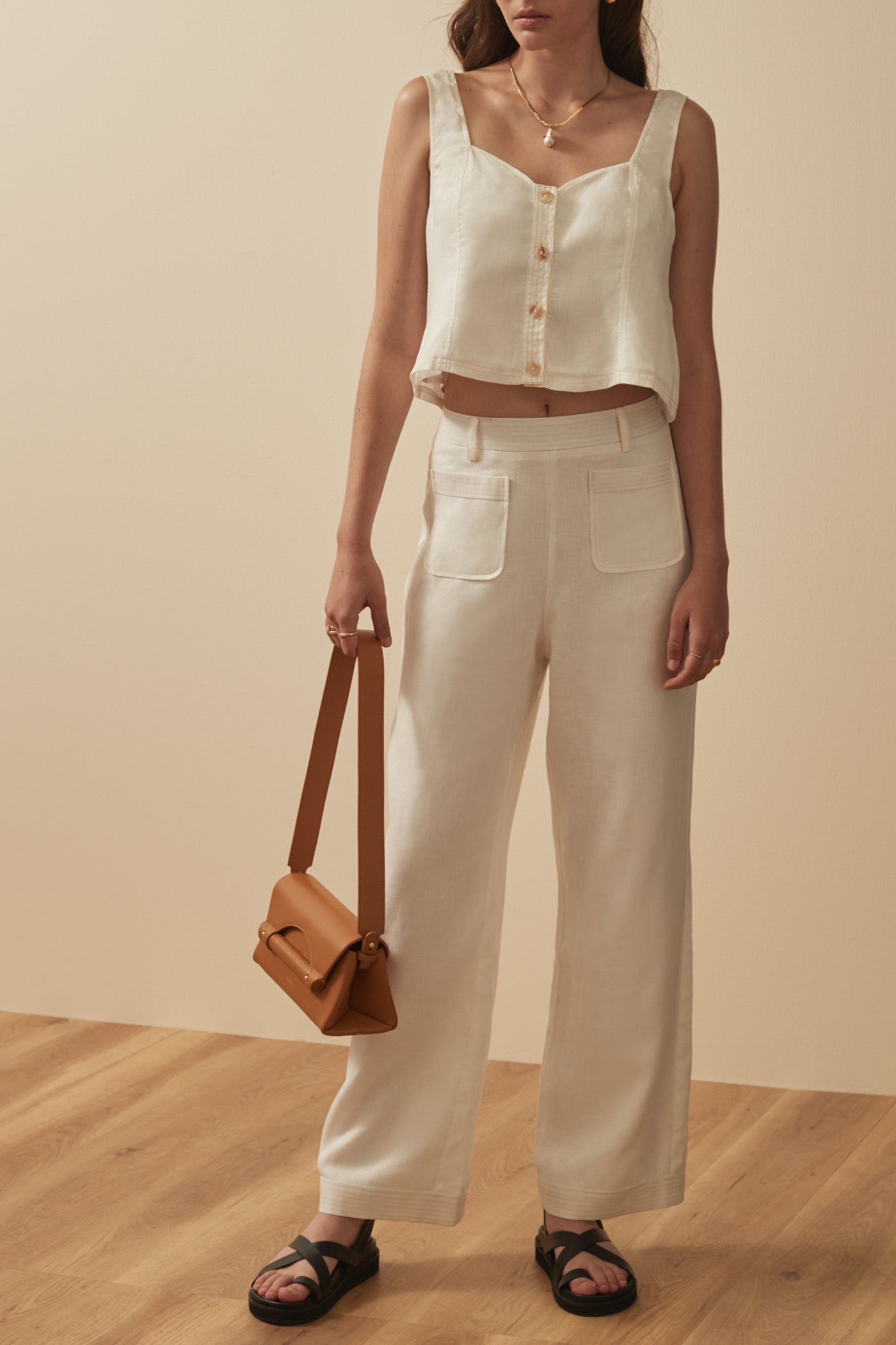 THE EYNID PANTS WHITE