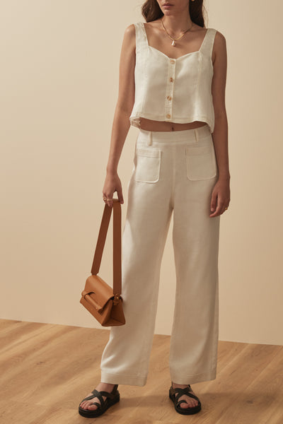 THE EYNID PANTS WHITE