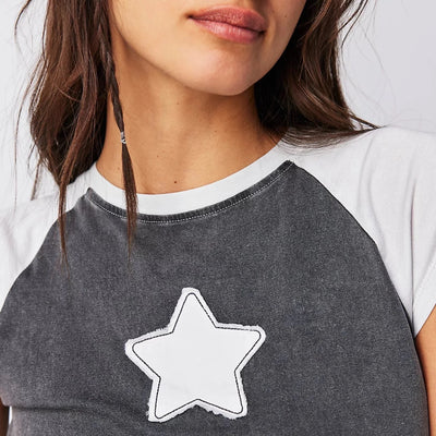 THE LAUNDRY ROOM STARDOM RAGLAN TEE BLACK AND WHITE | BABY LEMONADE STORE
