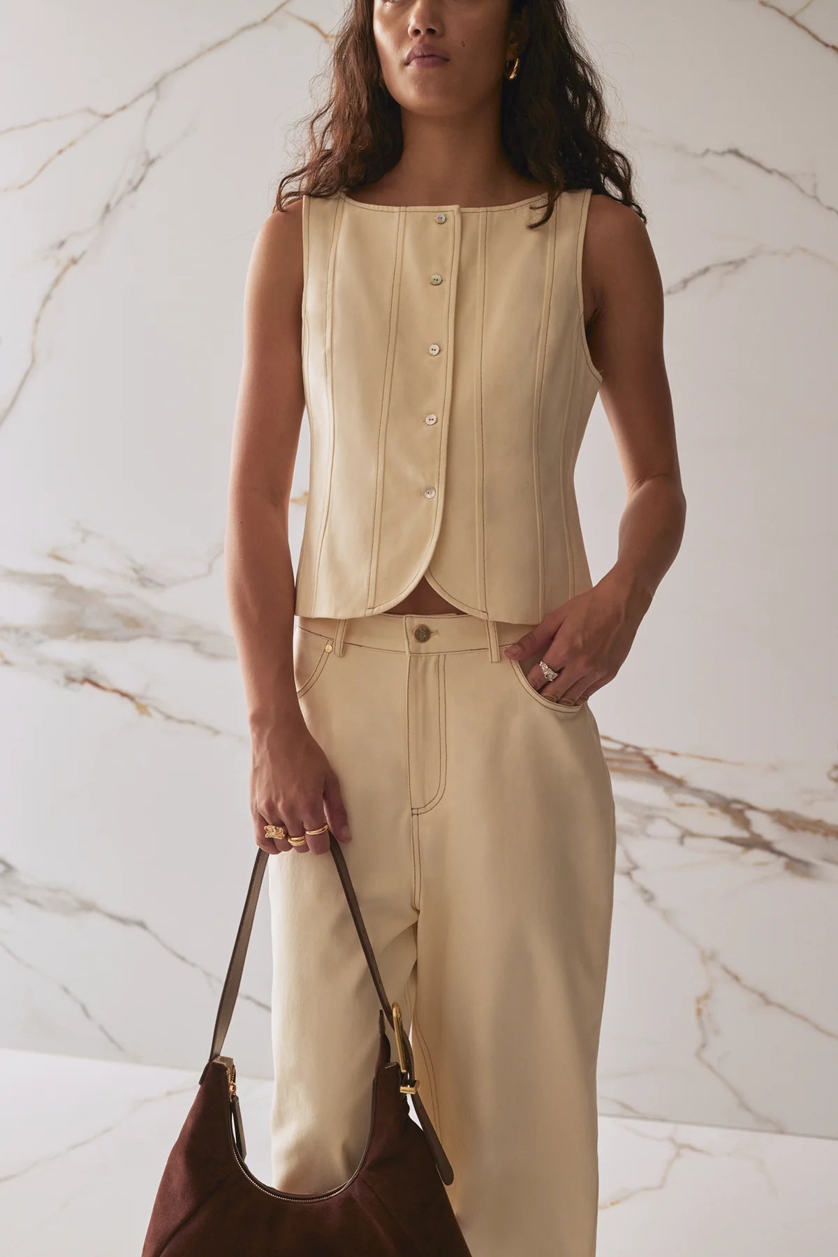 SANCIA THE KLARA VEST MOONSTONE