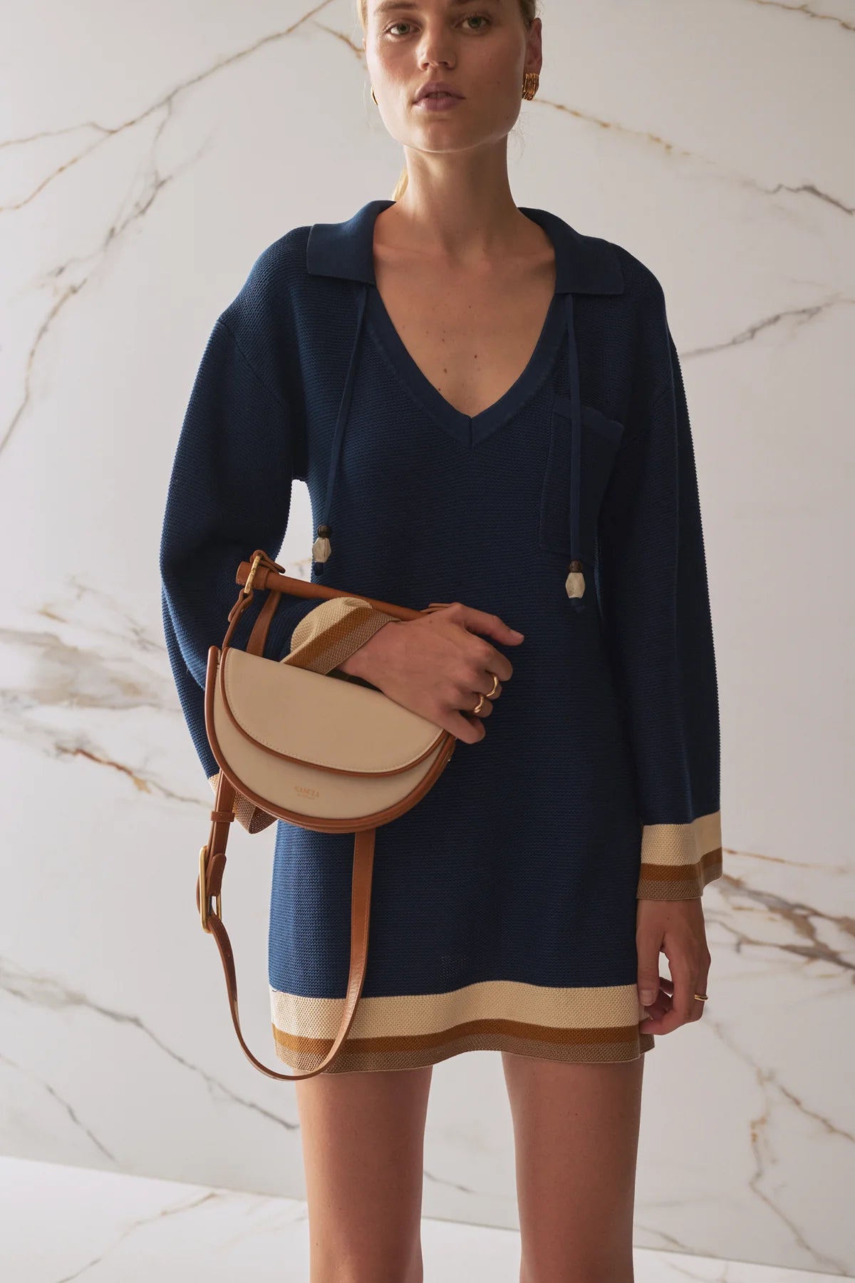SANCIA THE WILLAMINA KNIT DRESS ATLANTIC