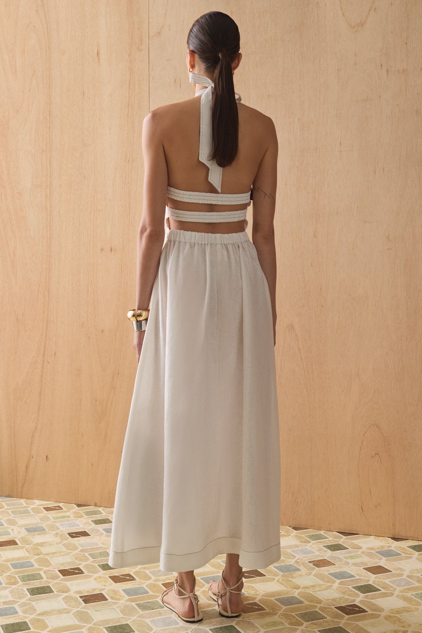 SANCIA THE BIRDIE DRESS BLANCA