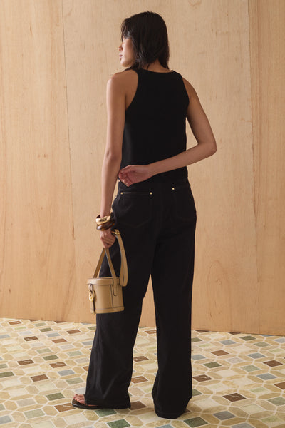 SANCIA THE TASH KNIT TANK NOIR