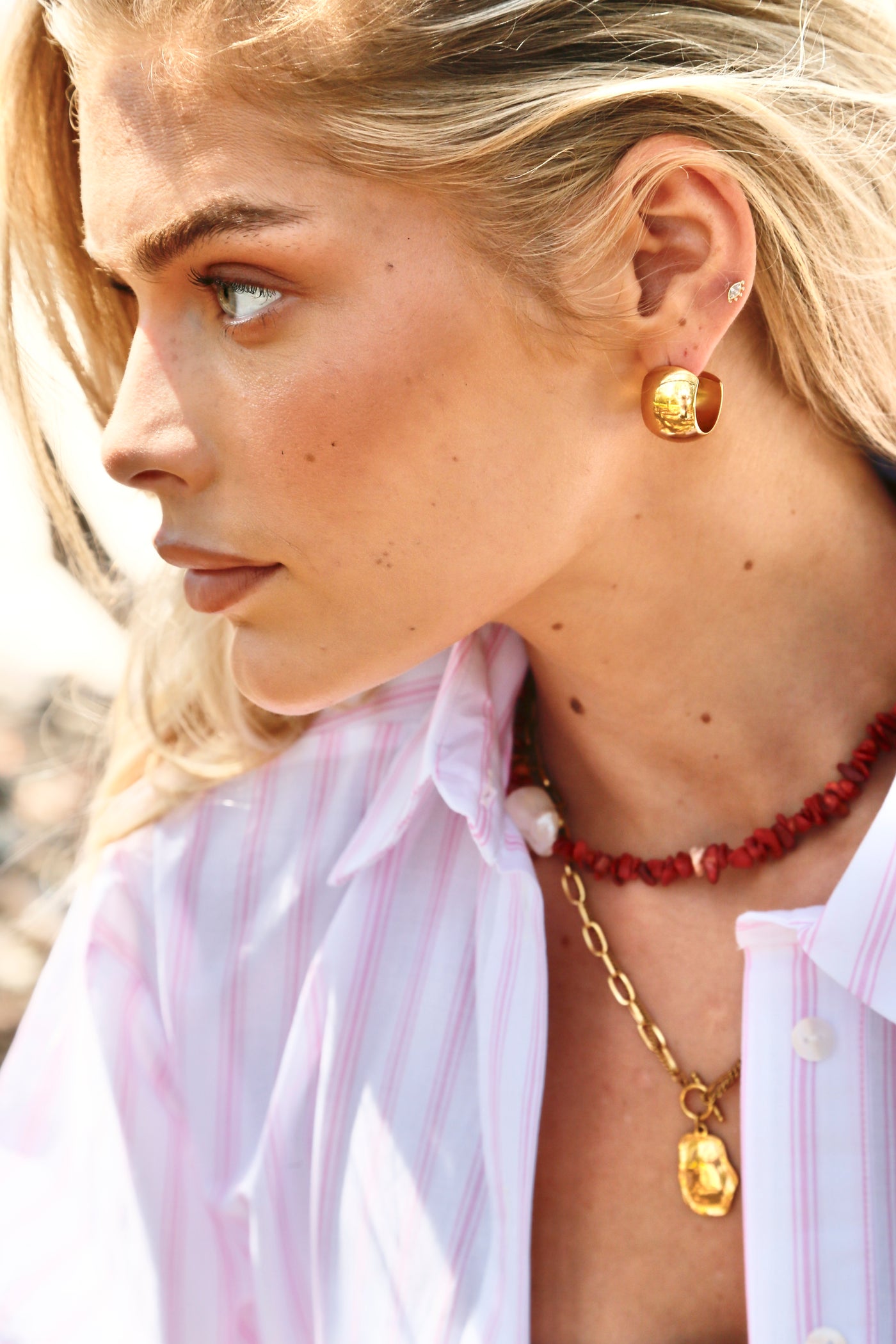 THE LINE PABLO EARRINGS GOLD | BABY LEMONADE STORE