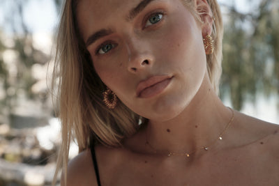 THE LINE MONACO SMALL HOOP EARRING GOLD | BABY LEMONADE STORE