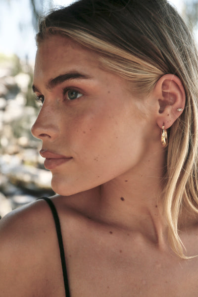 THE LINE CLEO HOOP EARRINGS GOLD | BABY LEMONADE STORE
