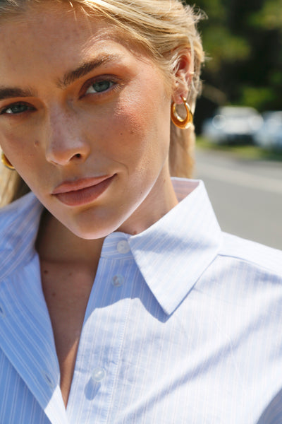 THE LINE CLEO HOOP EARRINGS GOLD | BABY LEMONADE STORE