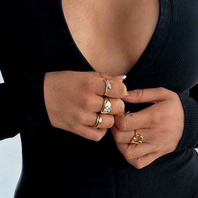 ZAYA COLLECTIVE LUNA RING  SET