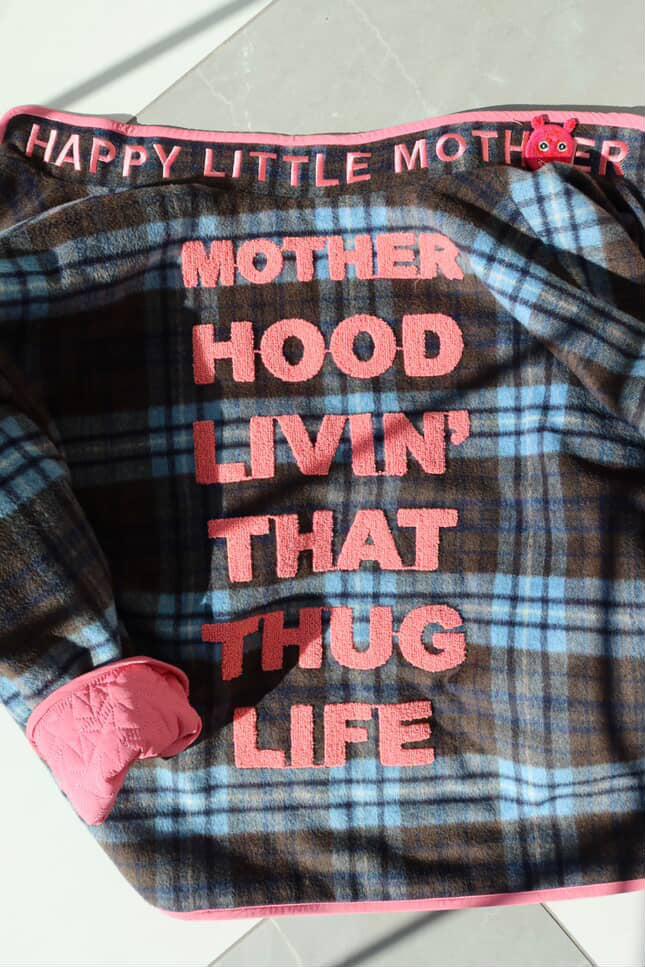 HAPPY LITTLE MOTHER THUG LIFE SHORT JACKET BLUE/PINK