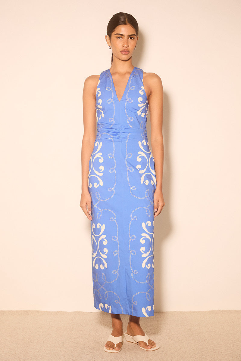 MON RENN KALA DRESS BLUE KALA