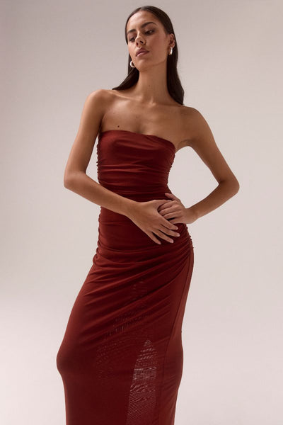 SOVERE STUDIO MYRIAD BOLERO DRESS CINNAMON