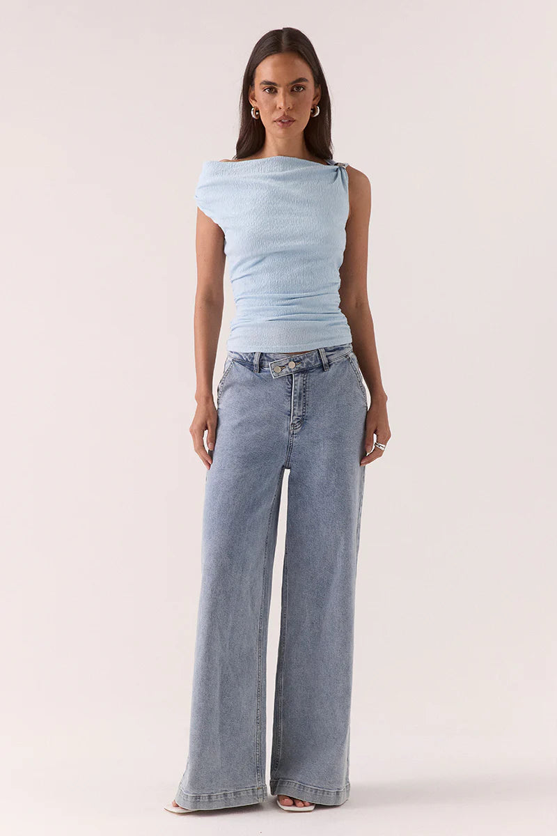 SOVERE STUDIO TALIA TOP VISTA BLUE