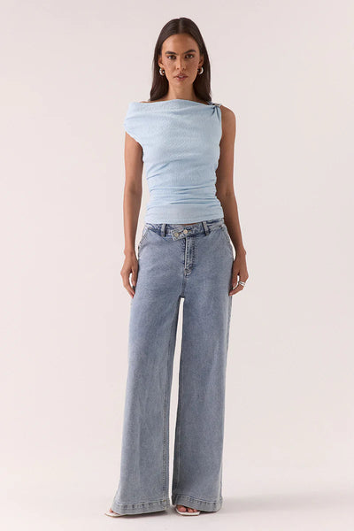SOVERE STUDIO TALIA TOP VISTA BLUE