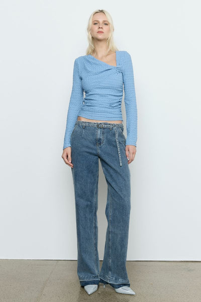 SOVERE STUDIO SOLSTICE TOP SLATE BLUE