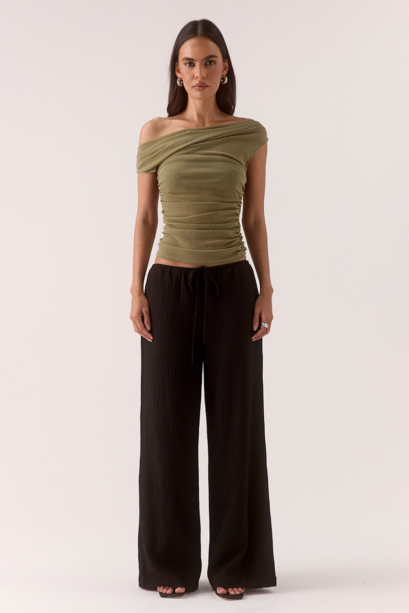 SOVERE STUDIO ZEYA TOP SOFT KHAKI