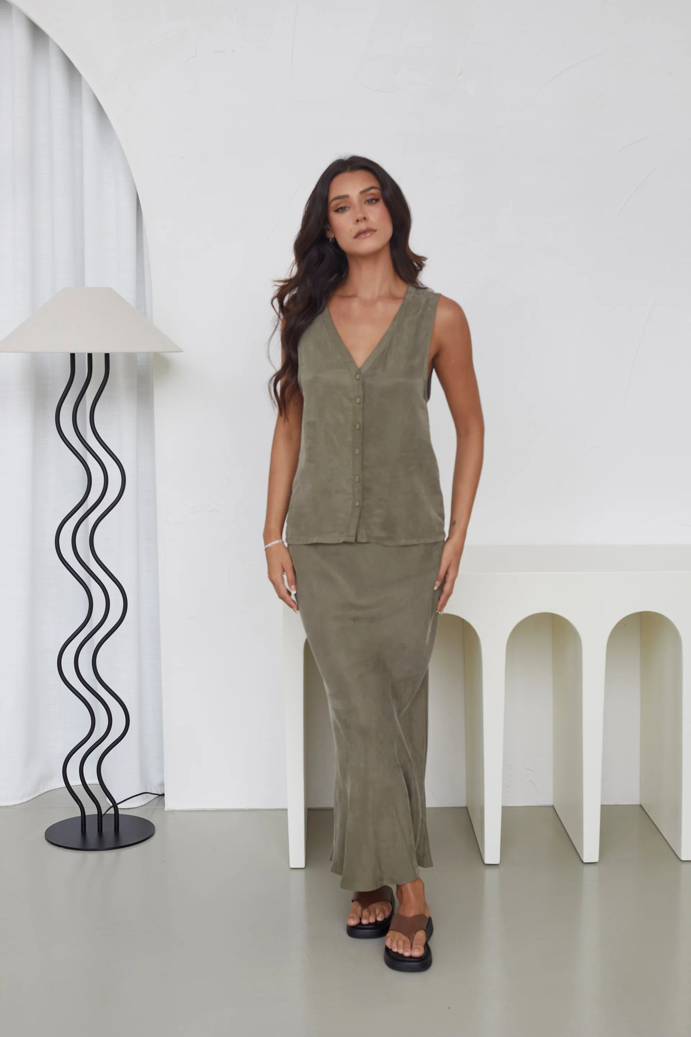 Bisk the Label Peyton Vest Moss