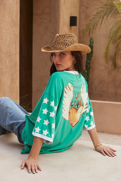 Sabbi The You Cute Green Cotton Tee 