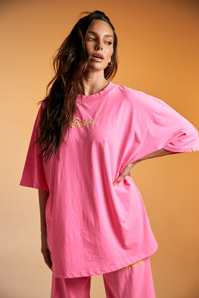 SABBI THE STAND OUT TEE FLURO PINK
