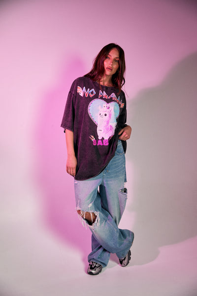 SABBI NO DRAMA LLAMA COTTON TEE