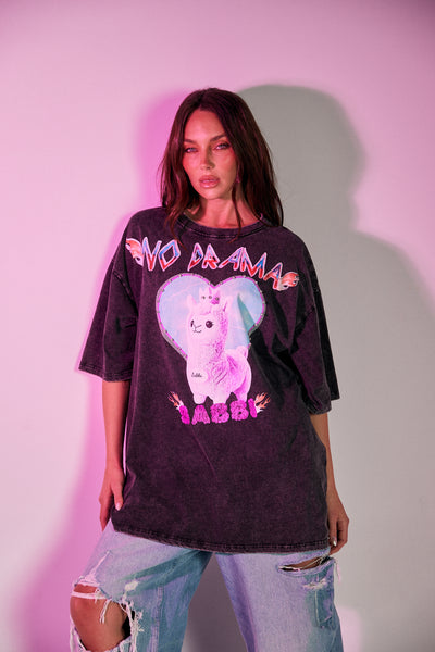 SABBI NO DRAMA LLAMA COTTON TEE