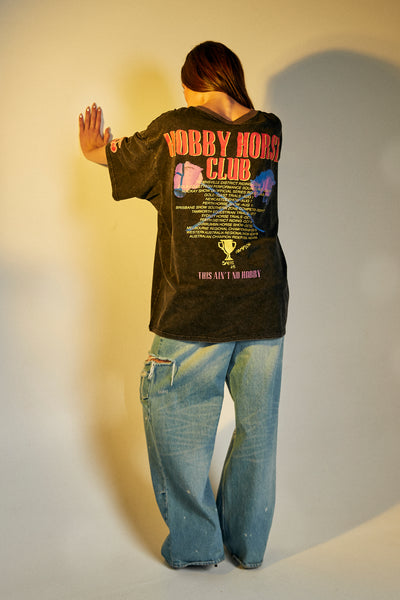 SABBI SHOW PONY TEE BLACK ACID WASH