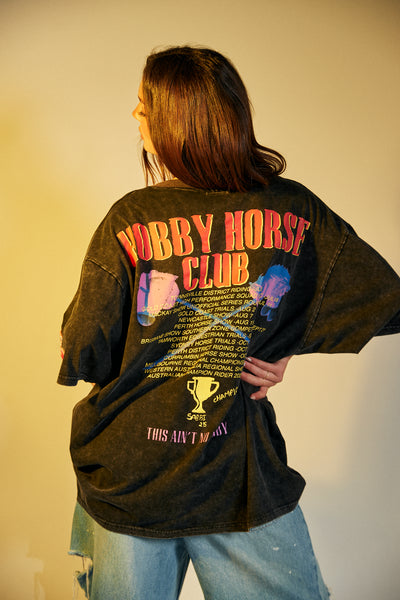 SABBI SHOW PONY TEE BLACK ACID WASH