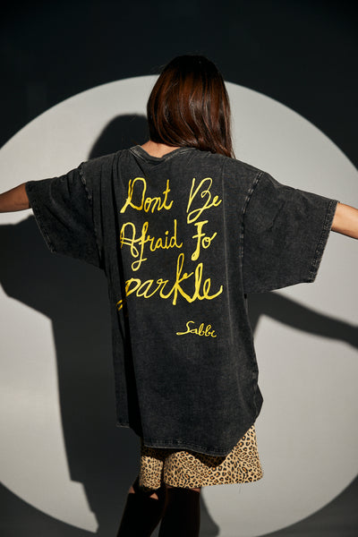 SABBI THE SPARKLE TITTY TEE BLACK