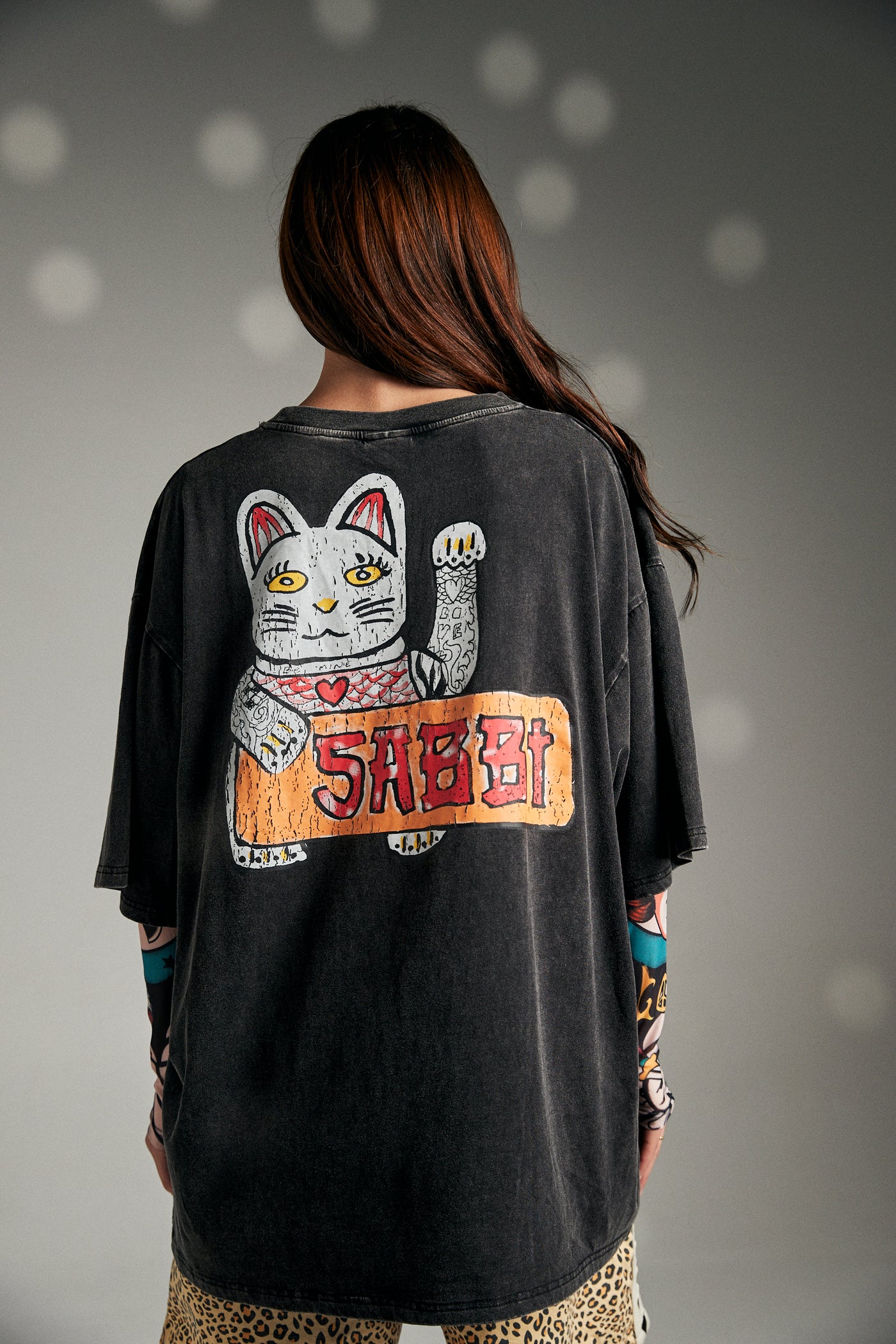 SABBI THE CHAMPAGNE TATTOO TEE BLACK