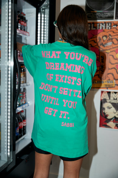 SABBI SELF LOVE CLUB VERY OVERSIZED TEE GREEN