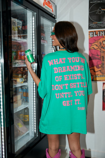 SABBI SELF LOVE CLUB VERY OVERSIZED TEE GREEN