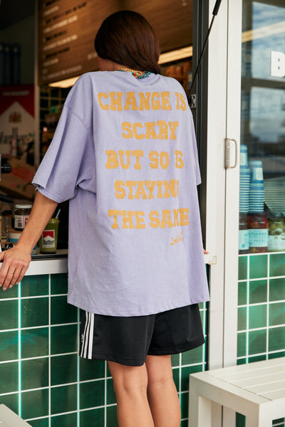 SABBI SELF LOVE CLUB VERY OVERSIZED TEE PURPLE