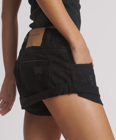 ONE TEASPOON BANDITS DENIM SHORTS DOUBLE BLACK