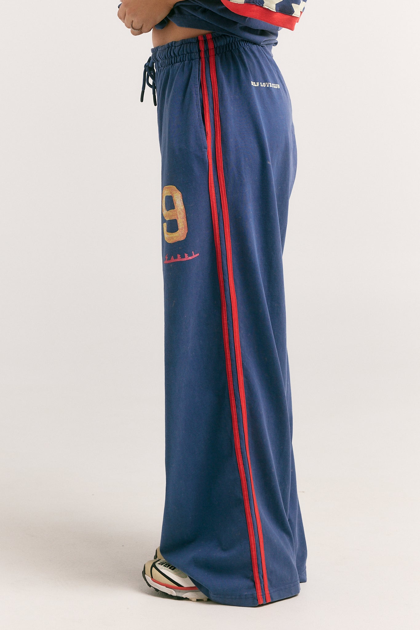 Sabbi The Chido You Cute Cotton Track Pants Blue