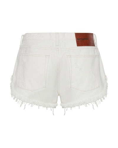 ONE TEASPOON DUKES DENIM SHORTS WHITE BEAUTY