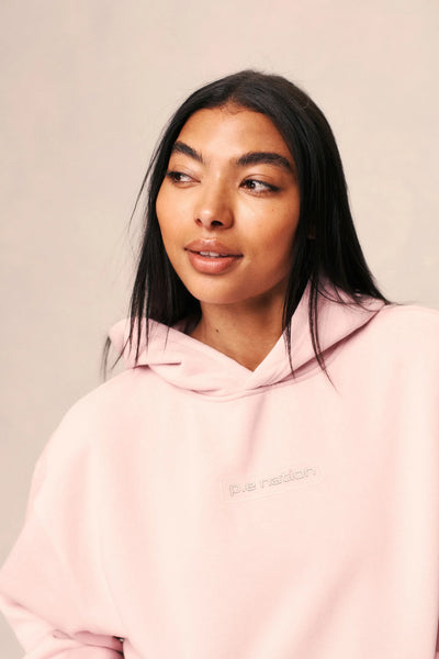 PE NATION PEAK HOODIE CHALK PINK