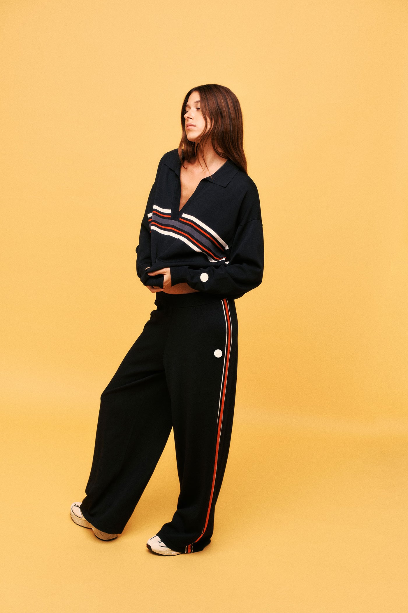 PE NATION RETREAT KNIT JUMPER DARK SAPPHIRE