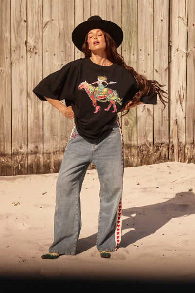 SABBI THE VERY OVERSIZED WORDS HAVE POWER TEE BLACK