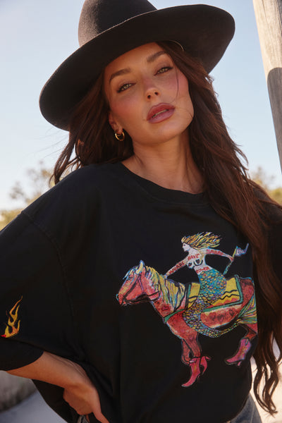 SABBI THE VERY OVERSIZED WORDS HAVE POWER TEE BLACK