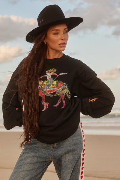 SABBI WORDS HAVE POWER DIEGO SWEATSHIRT BLACK