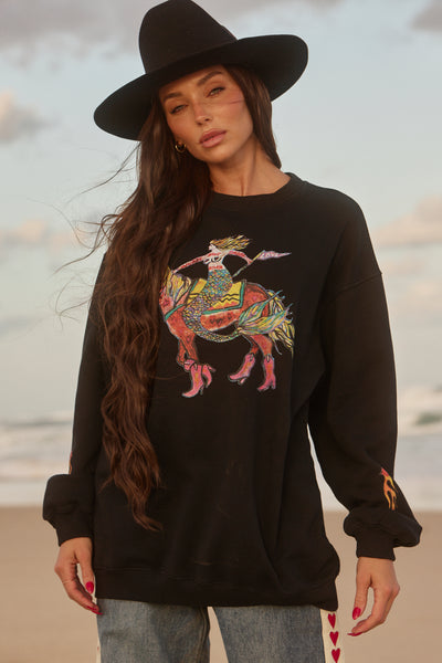 SABBI WORDS HAVE POWER DIEGO SWEATSHIRT BLACK