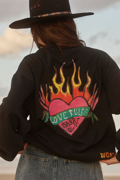 SABBI WORDS HAVE POWER DIEGO SWEATSHIRT BLACK