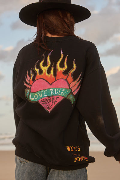 SABBI WORDS HAVE POWER DIEGO SWEATSHIRT BLACK