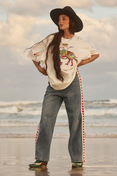 SABBI RAVING HEARTS DENIM JEANS