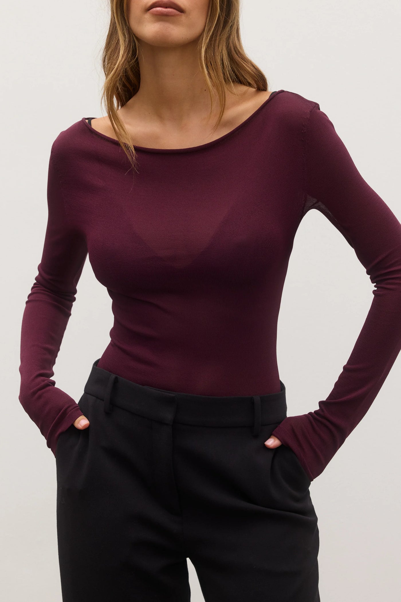 BAYSE MANI TOP PLUM