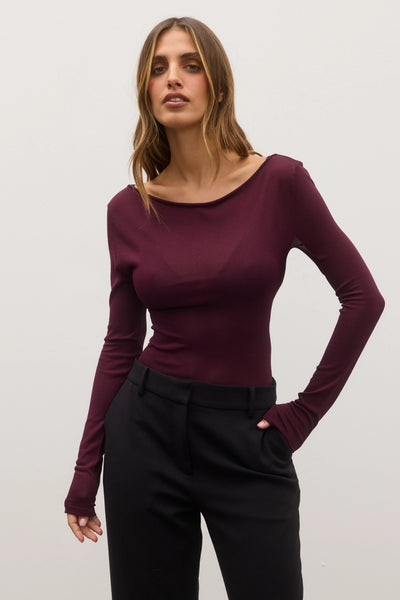 BAYSE MANI TOP PLUM